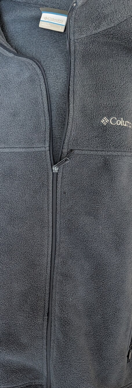 Columbia Men's Navy Blue Lightweight Fleece Zip Jacket
